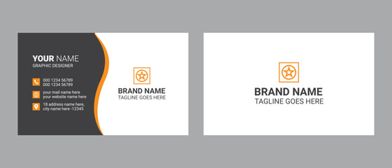 simple creative business card template design for corporate business, Professional and modern visiting card.	
