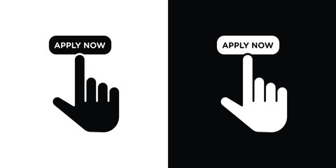 Apply icons, simple illustration graphic doodle black design