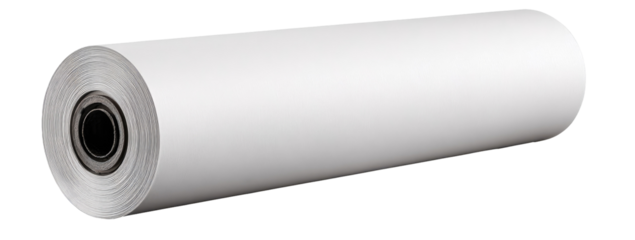 Rolled-up white paper