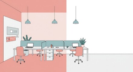 vector illustration of a modern interior