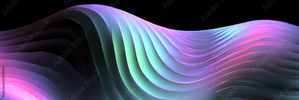 Fototapete colorful wave patterns create an abstract visual experience with vibrant hues and smooth transitions