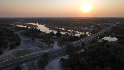 Thamalakane river in Maun, Botswana, Africa