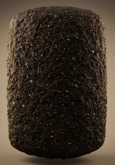 Close-up view of rich, dark soil texture, perfect for environmental and agricultural design projects.