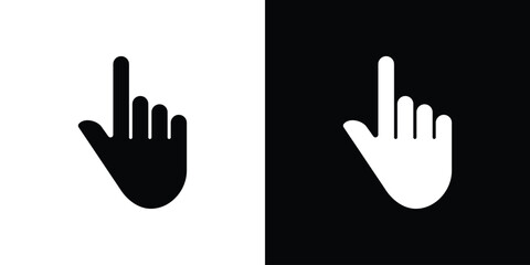 Finger icons, simple illustration graphic doodle black design