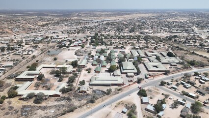 Fototapeta premium Letlhakane Senior Secondary school campus in Central Botswana, Africa