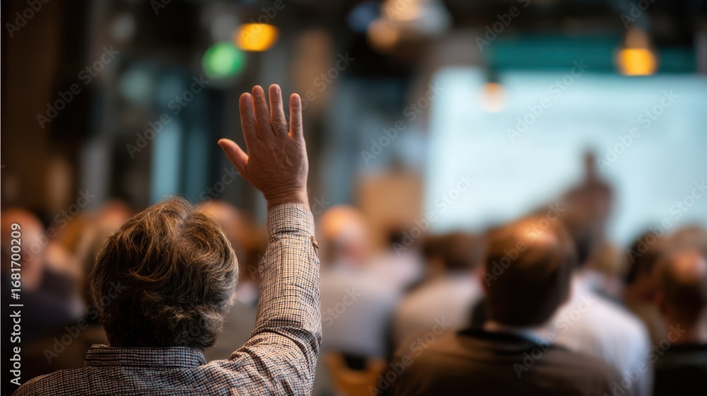Aufkleber medium shot capturing a speaker gesturing towards a projection of api endpoints during the opendata 