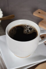 café com espuma  na xicara 