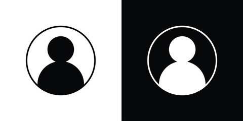 Profile icons, simple illustration graphic doodle black design