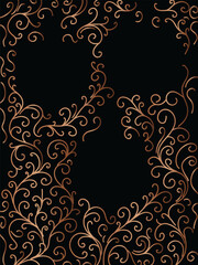 Ornate Bronze Floral Pattern 