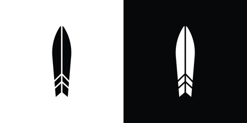 Surf board icons, simple illustration graphic doodle black design