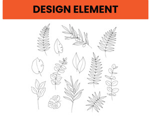 Abstract Floral Design Element