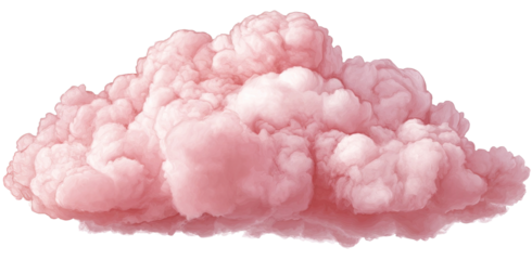 Pink fluffy cloud graphic