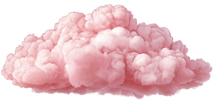 Pink fluffy cloud graphic