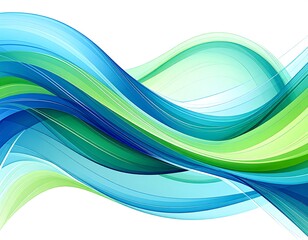 Abstract flowing waves, vibrant colors