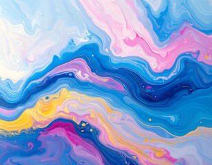 Abstract fluid art painting