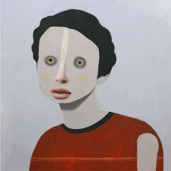 portrait of a man with a painted face