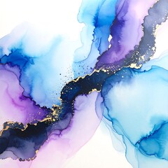 Abstract Fluid Art, Vibrant Colors