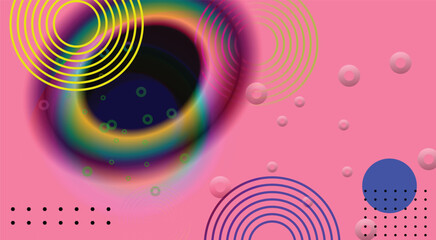 Modern circle line abstract colorful design for  cover design, website, banner, flyer,
