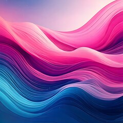 Abstract fluid waves in pink and blue