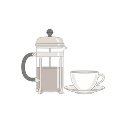 coffee cup and teapot