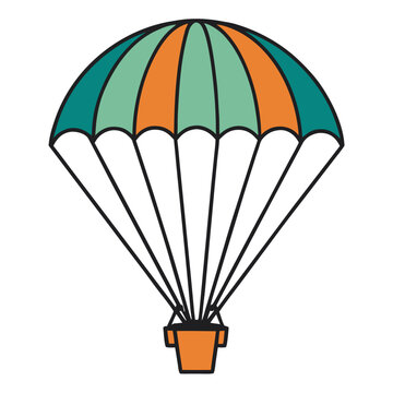 Creative details Parashoot icon vector illustration	