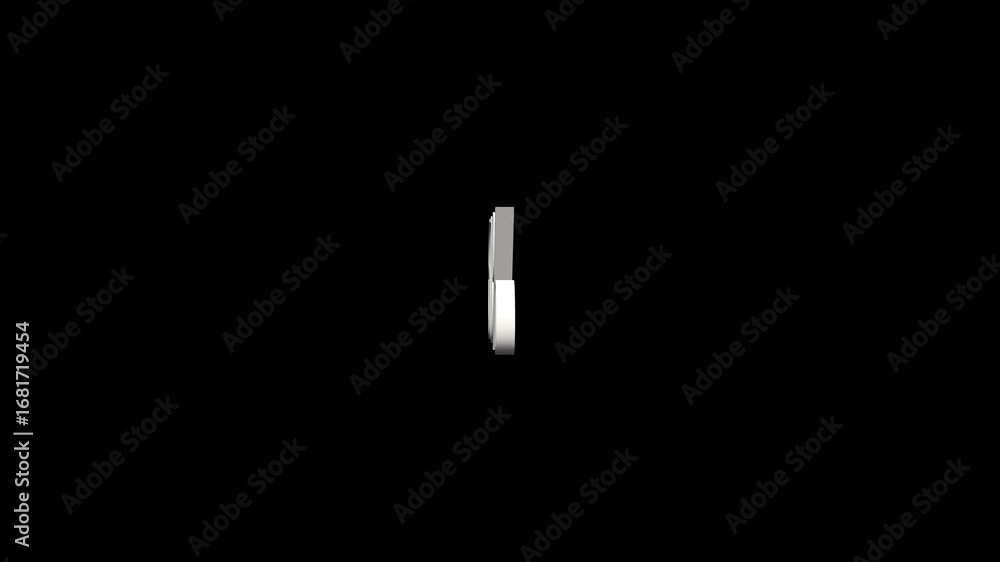 Aufkleber abstract 60% percentage text. 3d 60% percentage loop animation. 60 percentage 3d text rotation on bl