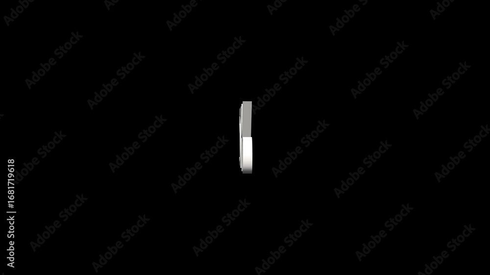 Poster abstract 57% percentage text. 3d 57% percentage loop animation. 57 percentage 3d text rotation on bl