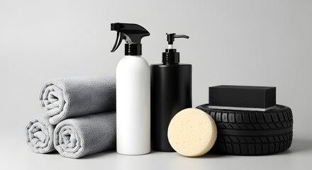 Car Wash Kit Cleaning Supplies Towels and Sponge for Auto Detailing