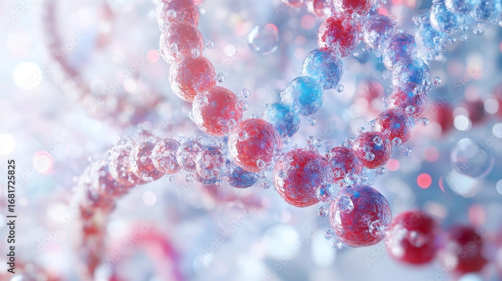 Aufkleber exploring cellular dynamics a closeup scientific visualization of biological structures in a lab env
