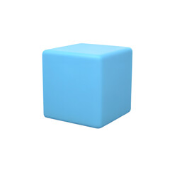 Fototapeta premium 3d blue cube podium squared box exhibition stage platform for product performance realistic png