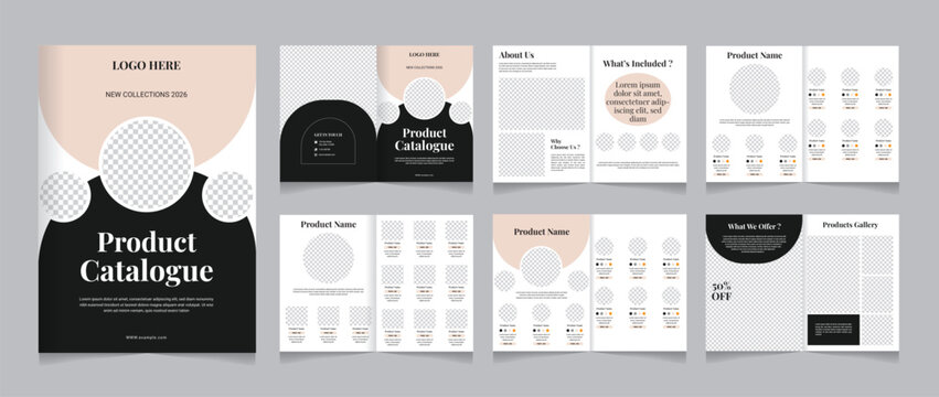 Modern Product Catalogue & Brochure Template | Minimalist Multi-Page Catalogue layout