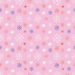 seamless pattern with snowflakes