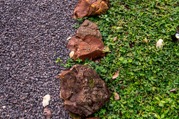 crushed stone and peanut grass texture background