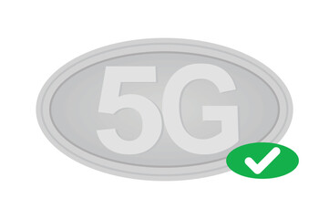 5G network sign. vector illustration	