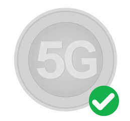 5G network sign. vector illustration	