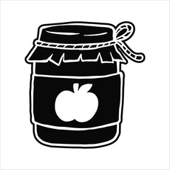 Thanksgiving apple cider Hand Drawn Cartoon Doodle Style