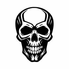 Monochromatic Skull vector