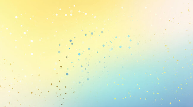 Dreamy pastel yellow and soft blue gradient background with floating dots, abstract, gentle, light, and uplifting mood