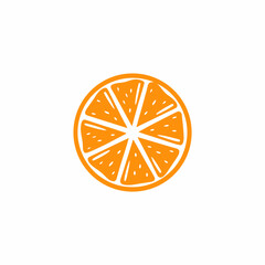 Citrus Orange Slice Vector Art &ndash; Fresh Fruit Stock Graphic