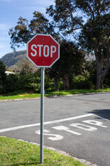 Stop Sign with Road Marking in Overberg © The Seefarers