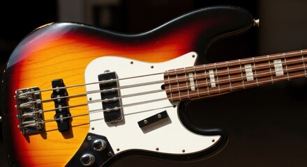 Fototapeta premium Bass guitar closeup