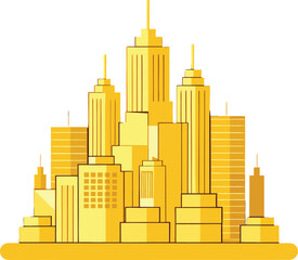 Obraz premium Miniature Cityscape Built Entirely from Geometric Shapes