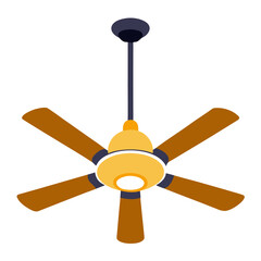 new style colorful electric celling fan, hanging fan, table fan, rechargeable fan silhouette vector icon on white background