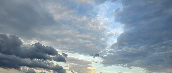 High cloud cover on a summer early September evening