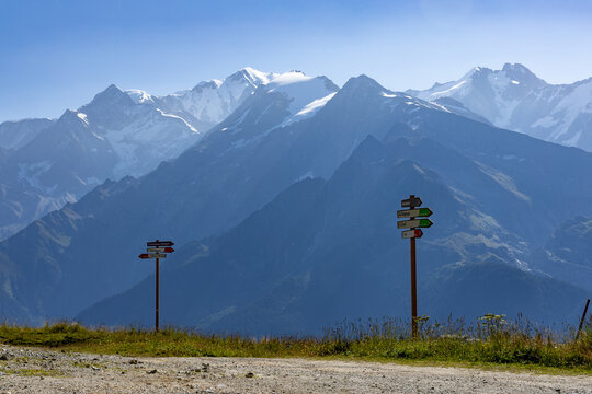 Summer Alpine Landscape in Hauteluce, French Alps