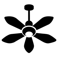 new style colorful electric celling fan, hanging fan, table fan, rechargeable fan silhouette vector icon on white background
