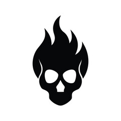 skull with flames