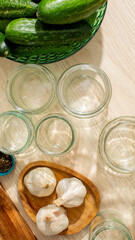 Tangy pickle preparation gleams under sunlight, evoking cucumber harvest, fermentation magic, and culinary crafts during National Pickle Day