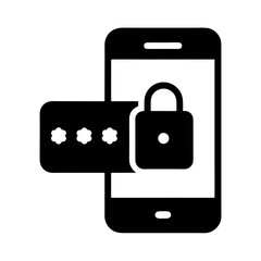 Secure mobile phone with password and lock for data protection and privacy on smartphone device