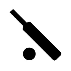 Cricket bat and ball vector illustration for sports equipment and game design needs online now